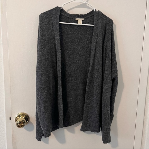 H&M Basics Grey Cardigan Open Sweater Women’s Medium - Picture 1 of 8